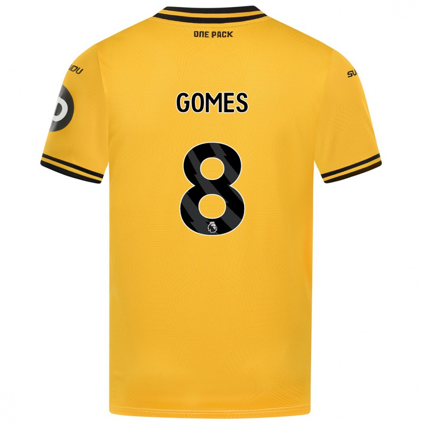 Vaikiškas João Gomes #8 Geltona Namų Marškinėliai 2024/25 T-Shirt