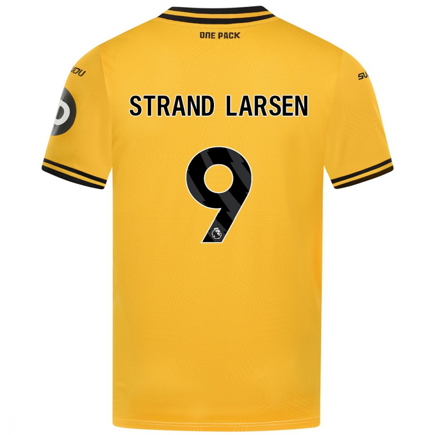 Vaikiškas Jørgen Strand Larsen #9 Geltona Namų Marškinėliai 2024/25 T-Shirt