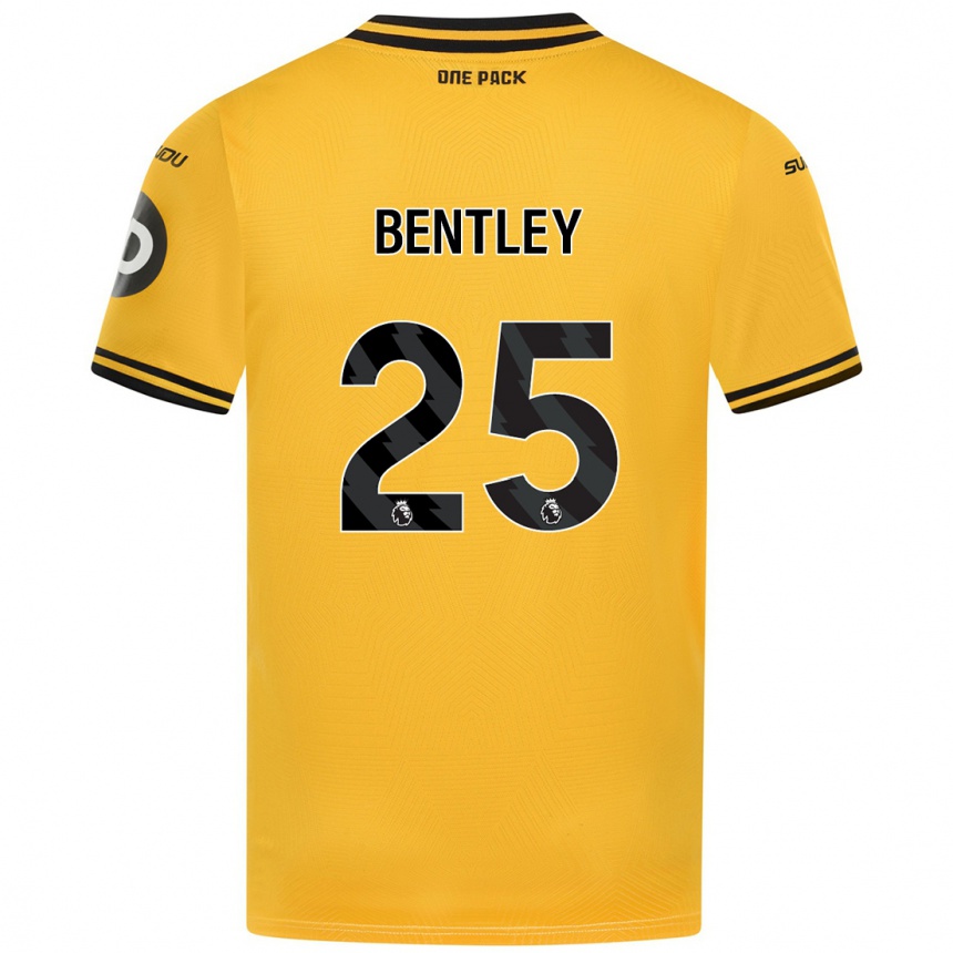 Vaikiškas Daniel Bentley #25 Geltona Namų Marškinėliai 2024/25 T-Shirt