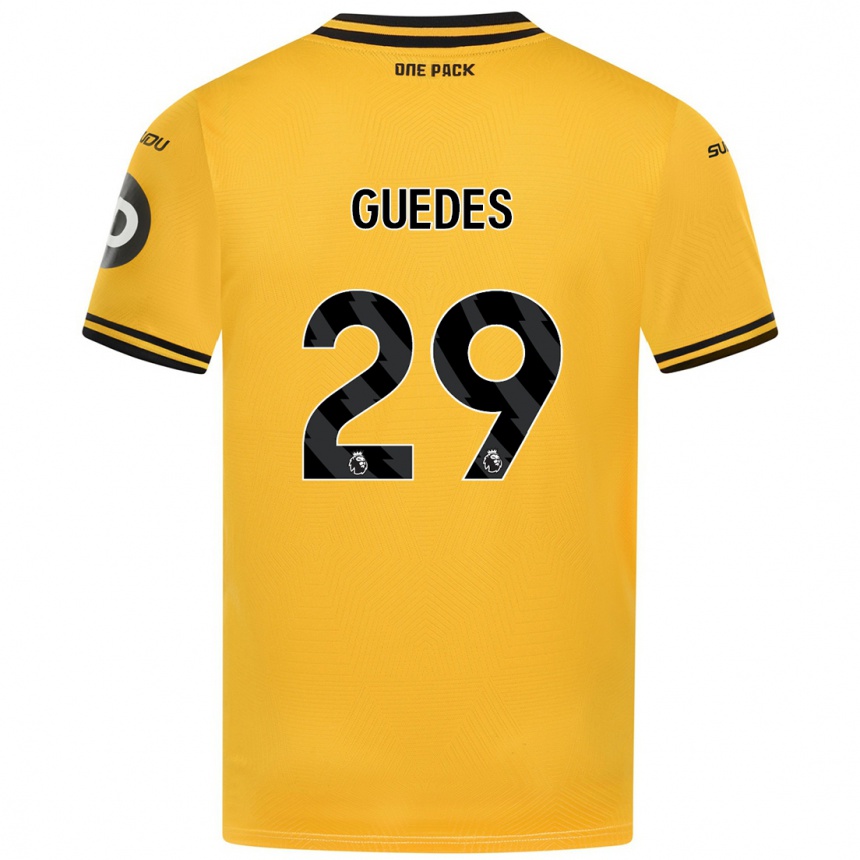 Vaikiškas Gonçalo Guedes #29 Geltona Namų Marškinėliai 2024/25 T-Shirt