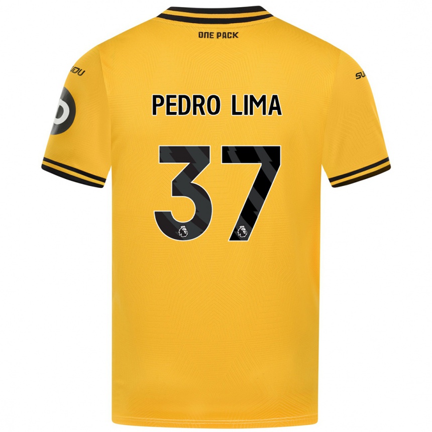 Vaikiškas Pedro Lima #37 Geltona Namų Marškinėliai 2024/25 T-Shirt