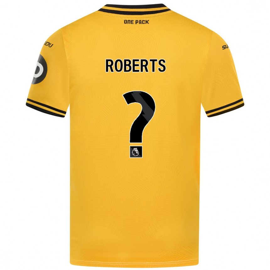 Vaikiškas Tyler Roberts #0 Geltona Namų Marškinėliai 2024/25 T-Shirt