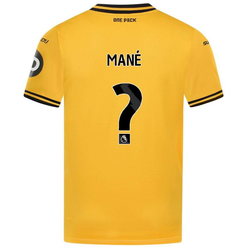 Vaikiškas Mateus Mané #0 Geltona Namų Marškinėliai 2024/25 T-Shirt