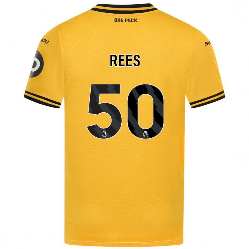 Vaikiškas Mason Rees #50 Geltona Namų Marškinėliai 2024/25 T-Shirt