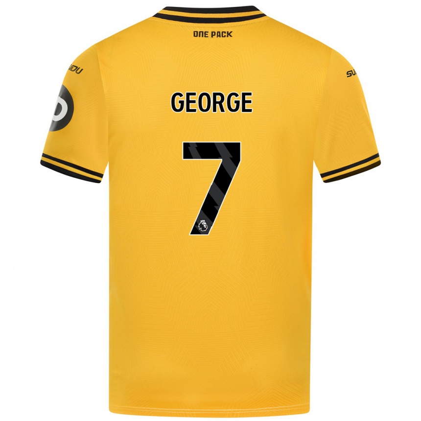 Vaikiškas Tammi George #7 Geltona Namų Marškinėliai 2024/25 T-Shirt