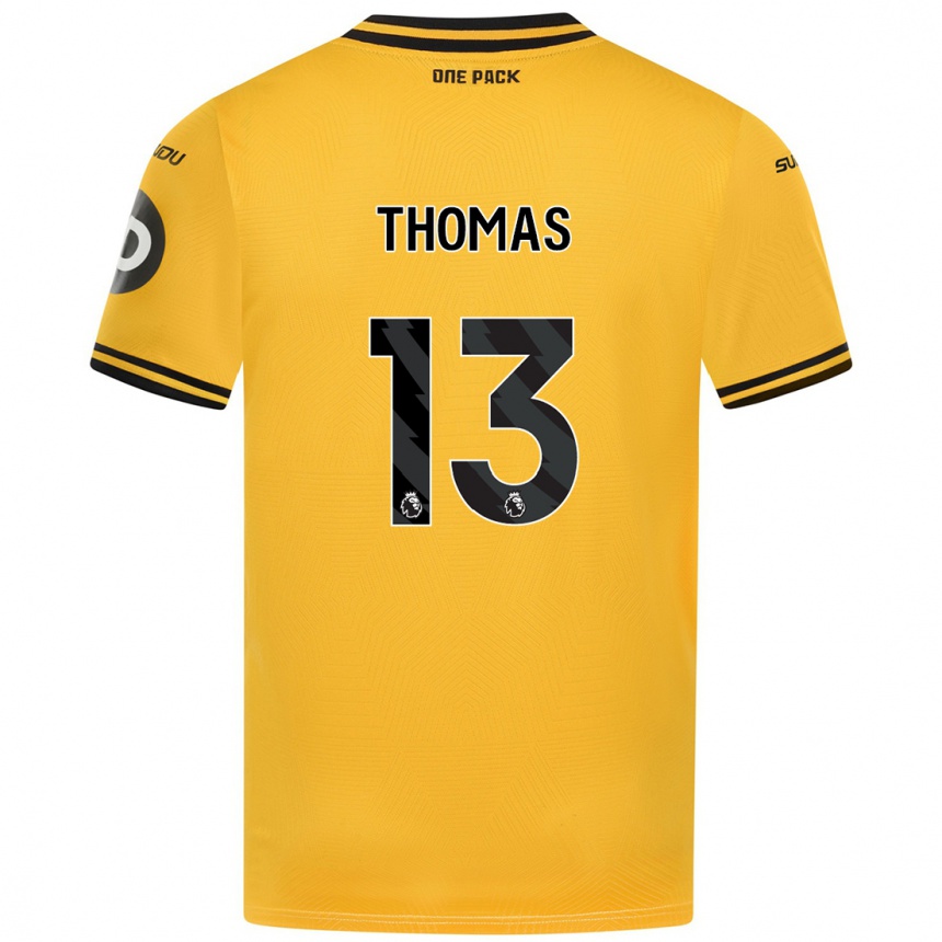 Vaikiškas Bec Thomas #13 Geltona Namų Marškinėliai 2024/25 T-Shirt