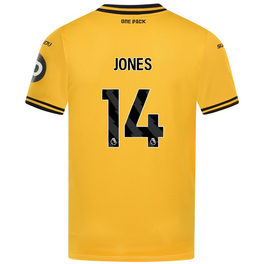 Vaikiškas Meesha Dudley-Jones #14 Geltona Namų Marškinėliai 2024/25 T-Shirt