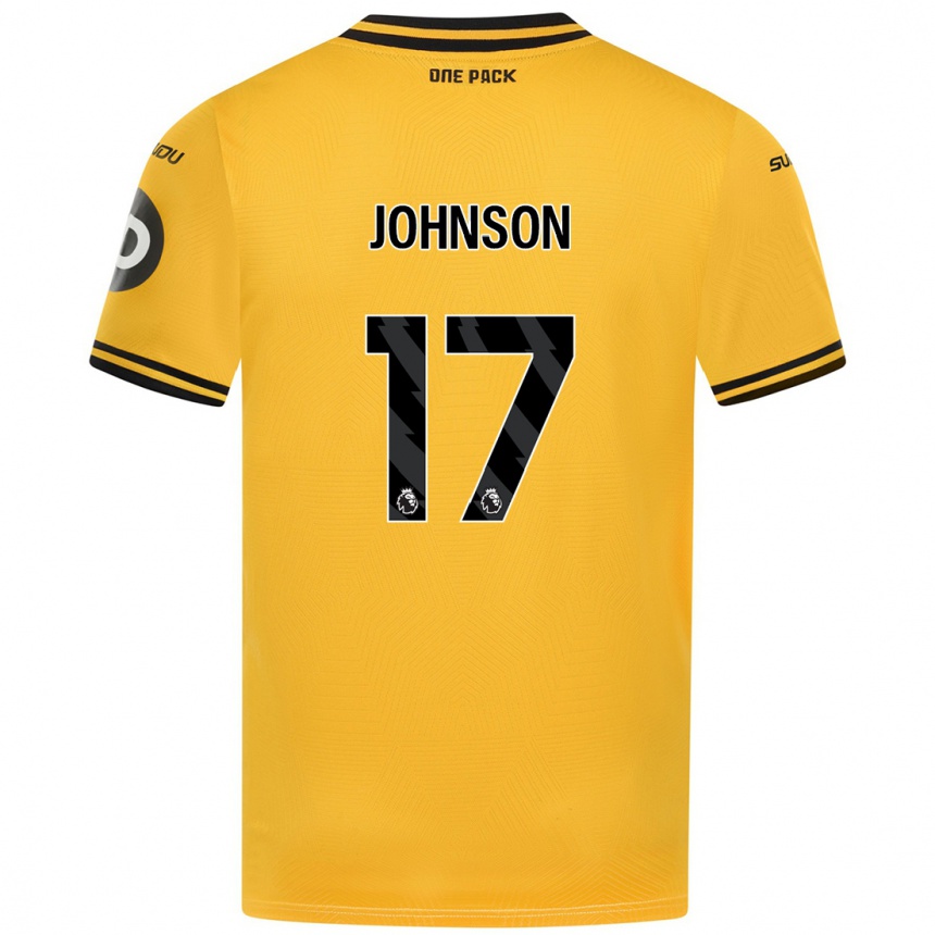 Vaikiškas Katie Johnson #17 Geltona Namų Marškinėliai 2024/25 T-Shirt