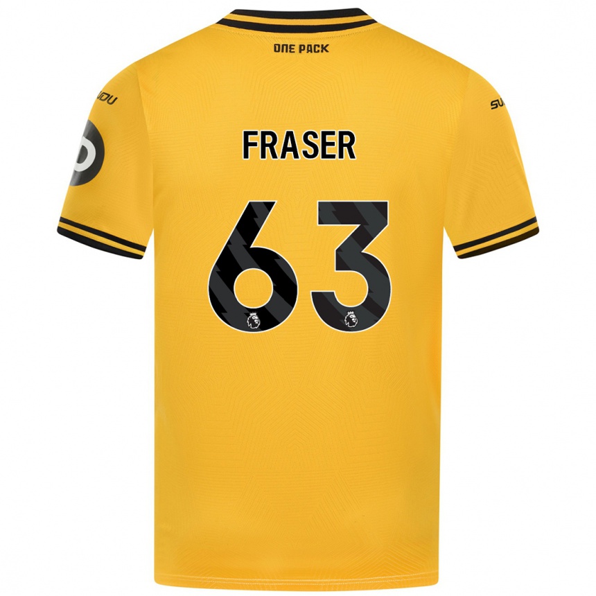 Vaikiškas Nathan Fraser #63 Geltona Namų Marškinėliai 2024/25 T-Shirt