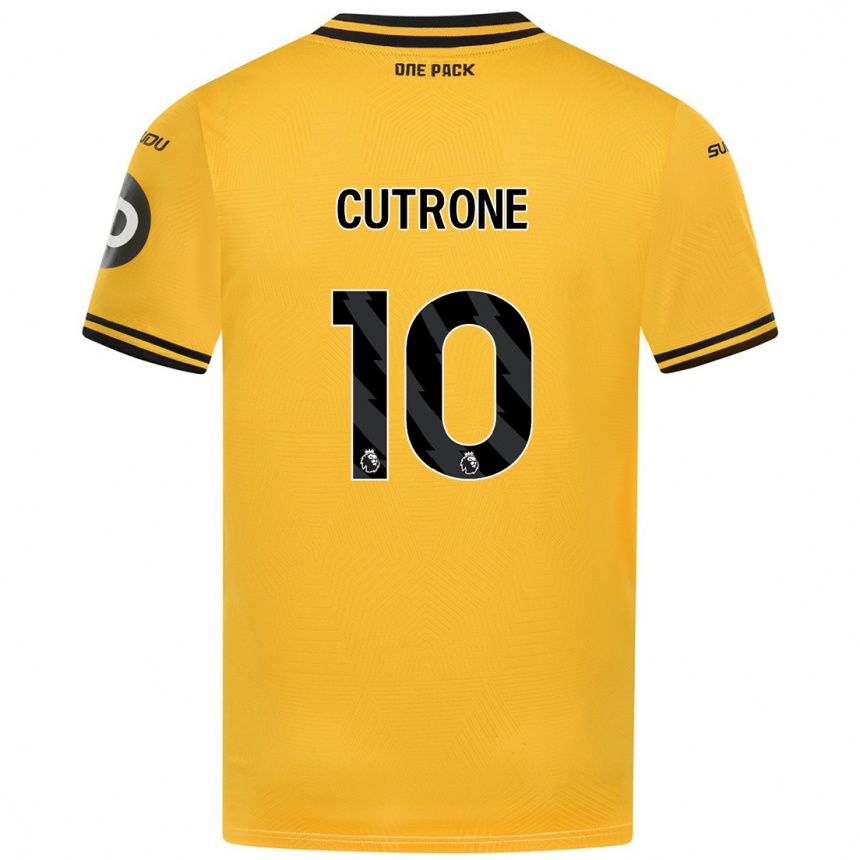 Vaikiškas Patrick Cutrone #10 Geltona Namų Marškinėliai 2024/25 T-Shirt