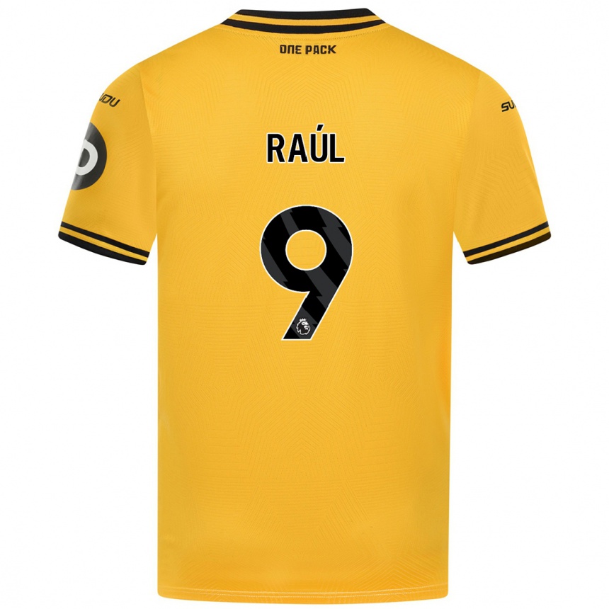 Vaikiškas Raul Jimenez #9 Geltona Namų Marškinėliai 2024/25 T-Shirt