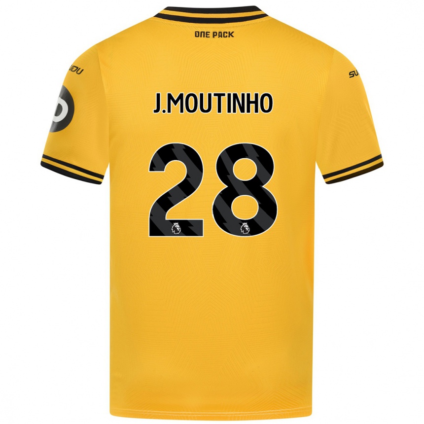 Vaikiškas Joao Moutinho #28 Geltona Namų Marškinėliai 2024/25 T-Shirt