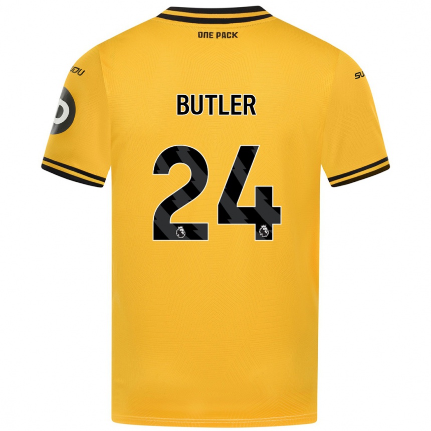 Vaikiškas Elli Butler #24 Geltona Namų Marškinėliai 2024/25 T-Shirt