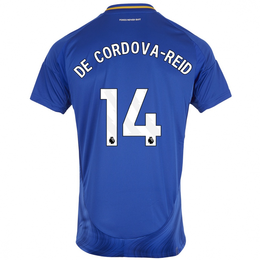 Vaikiškas Bobby De Cordova-Reid #14 Mėlyna Balta Namų Marškinėliai 2024/25 T-Shirt