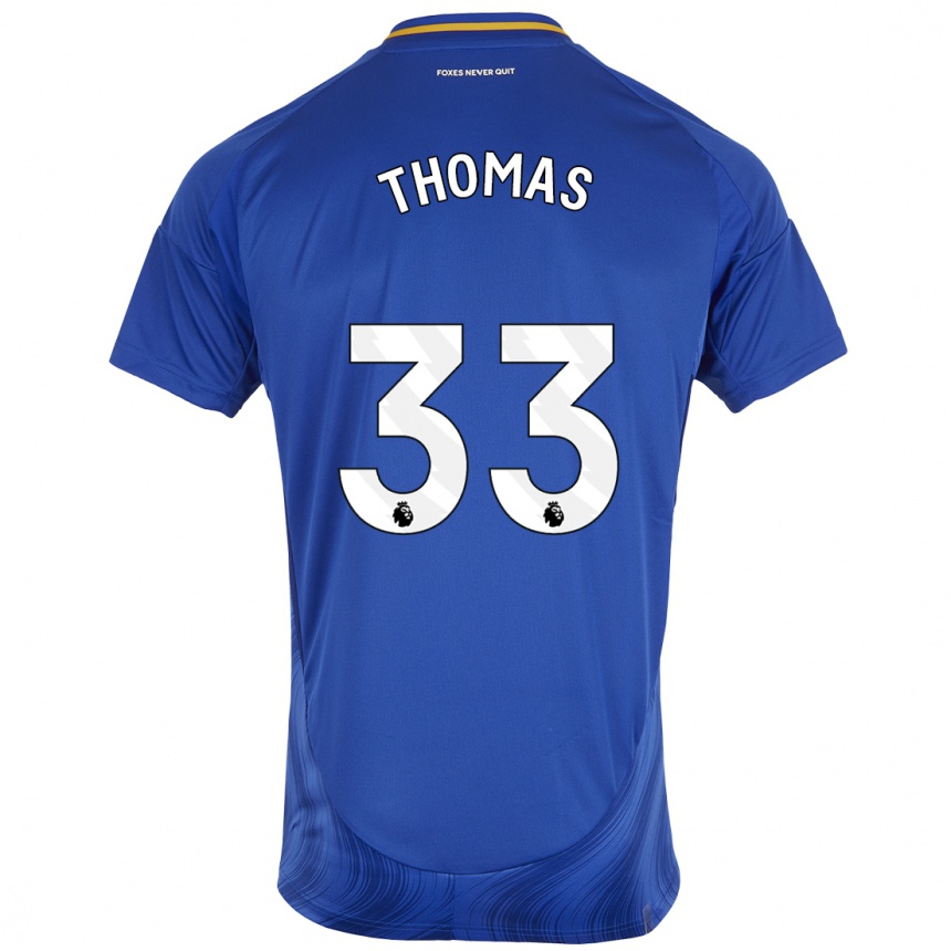 Vaikiškas Luke Thomas #33 Mėlyna Balta Namų Marškinėliai 2024/25 T-Shirt