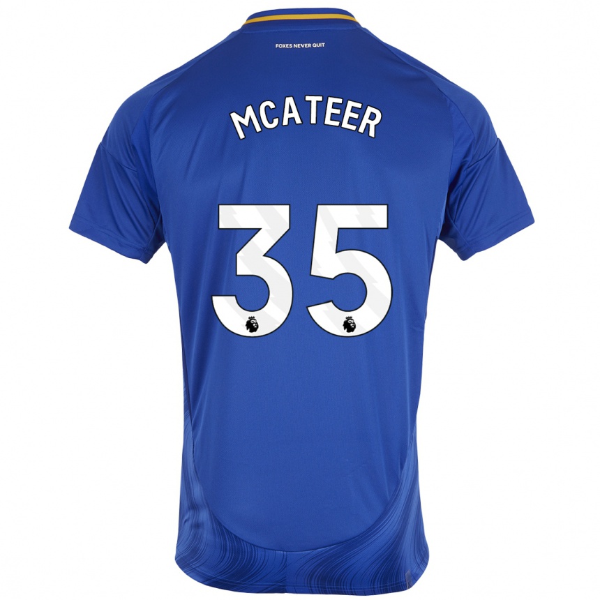 Vaikiškas Kasey Mcateer #35 Mėlyna Balta Namų Marškinėliai 2024/25 T-Shirt