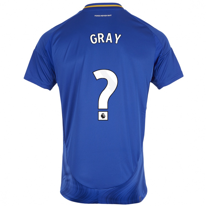 Vaikiškas Kevon Gray #0 Mėlyna Balta Namų Marškinėliai 2024/25 T-Shirt