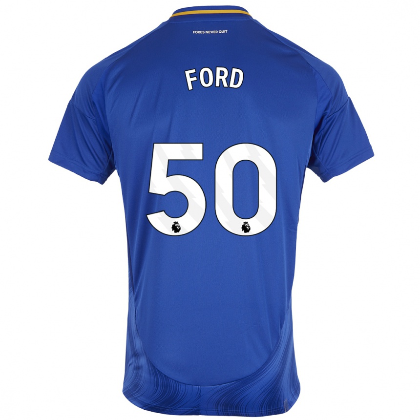 Vaikiškas Harvey Godsmark-Ford #50 Mėlyna Balta Namų Marškinėliai 2024/25 T-Shirt