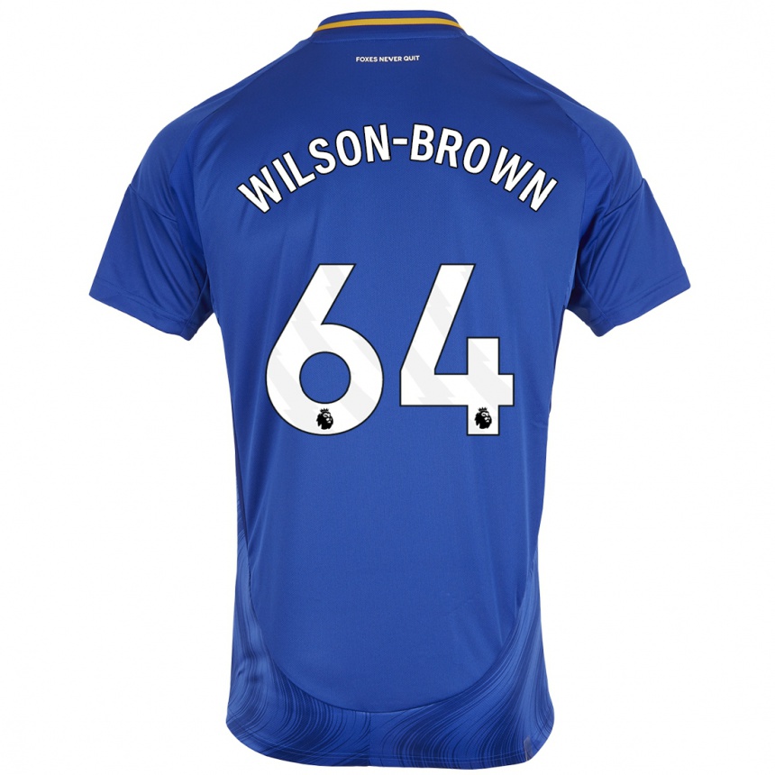 Vaikiškas Thomas Wilson-Brown #64 Mėlyna Balta Namų Marškinėliai 2024/25 T-Shirt