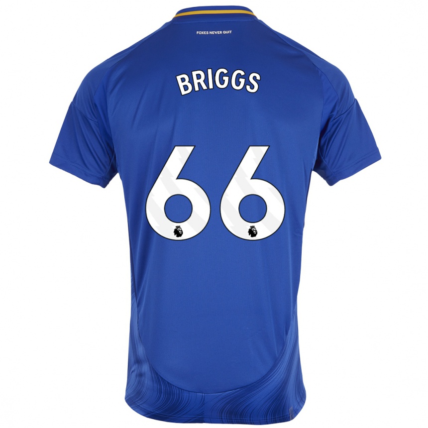 Vaikiškas Logan Briggs #66 Mėlyna Balta Namų Marškinėliai 2024/25 T-Shirt