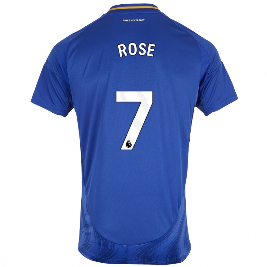 Vaikiškas Deanne Rose #7 Mėlyna Balta Namų Marškinėliai 2024/25 T-Shirt