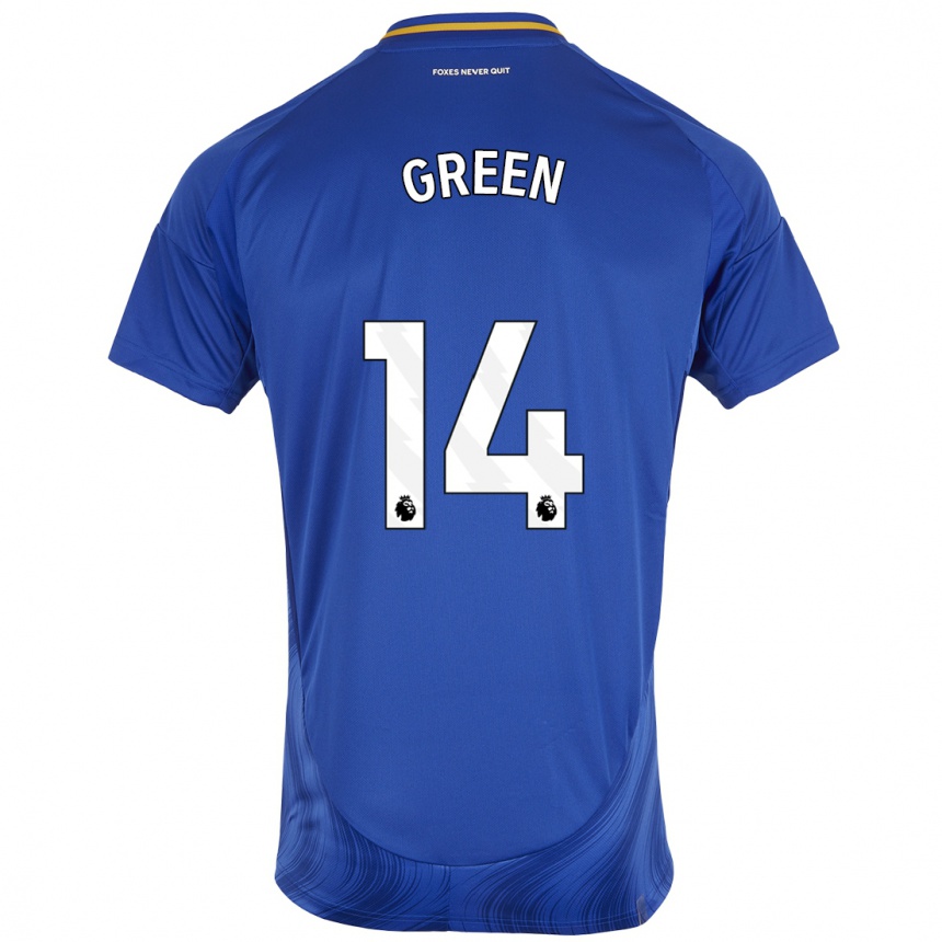 Vaikiškas Josie Green #14 Mėlyna Balta Namų Marškinėliai 2024/25 T-Shirt