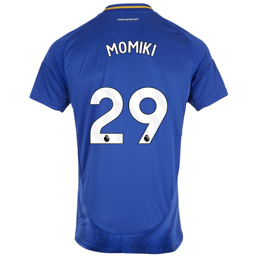 Vaikiškas Yuka Momiki #29 Mėlyna Balta Namų Marškinėliai 2024/25 T-Shirt