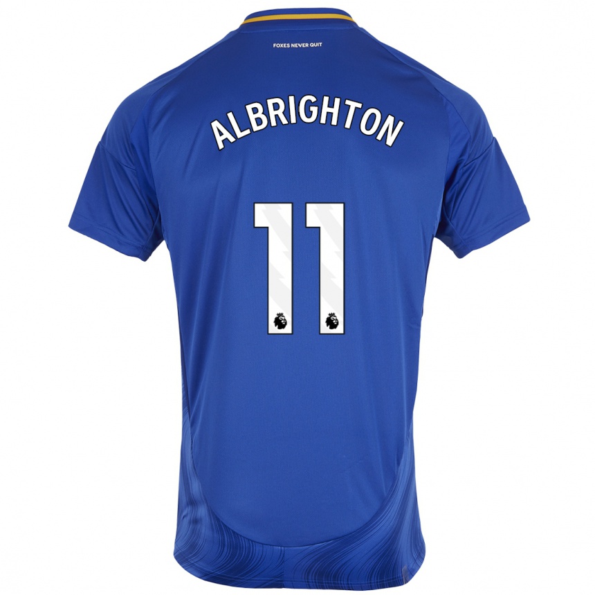 Vaikiškas Marc Albrighton #11 Mėlyna Balta Namų Marškinėliai 2024/25 T-Shirt