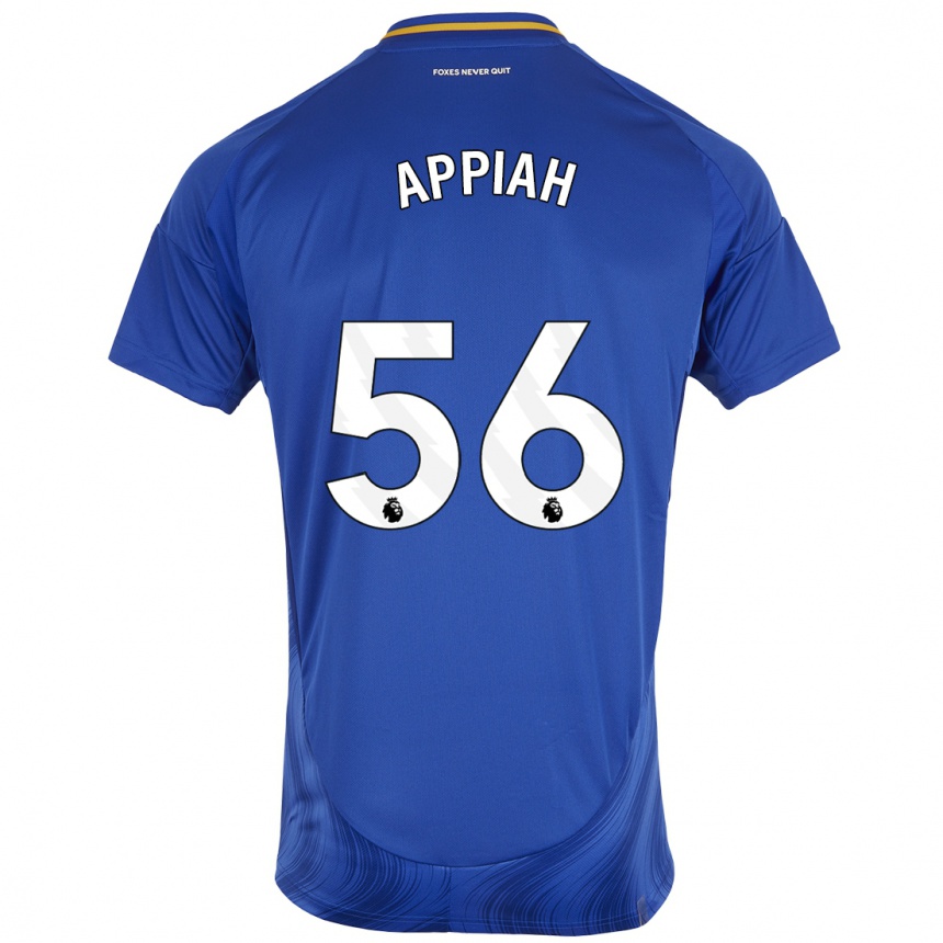 Vaikiškas Paul Appiah #56 Mėlyna Balta Namų Marškinėliai 2024/25 T-Shirt