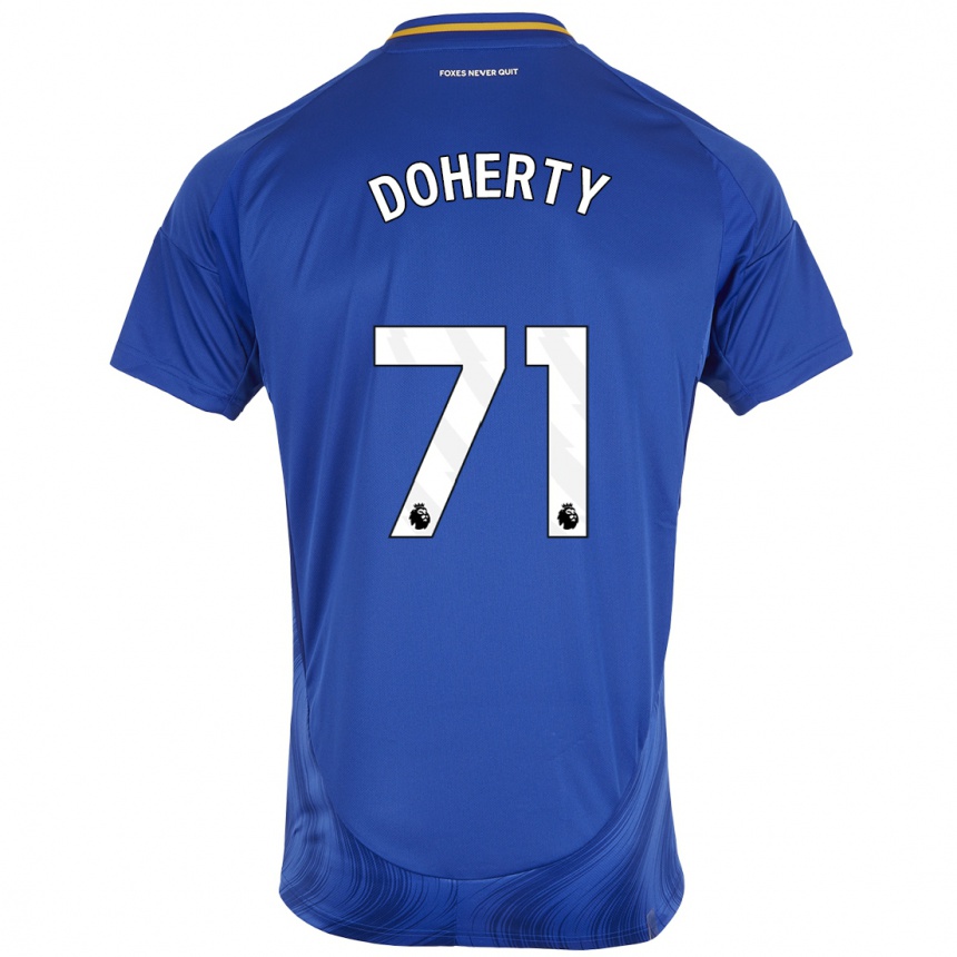 Vaikiškas Arlo Doherty #71 Mėlyna Balta Namų Marškinėliai 2024/25 T-Shirt