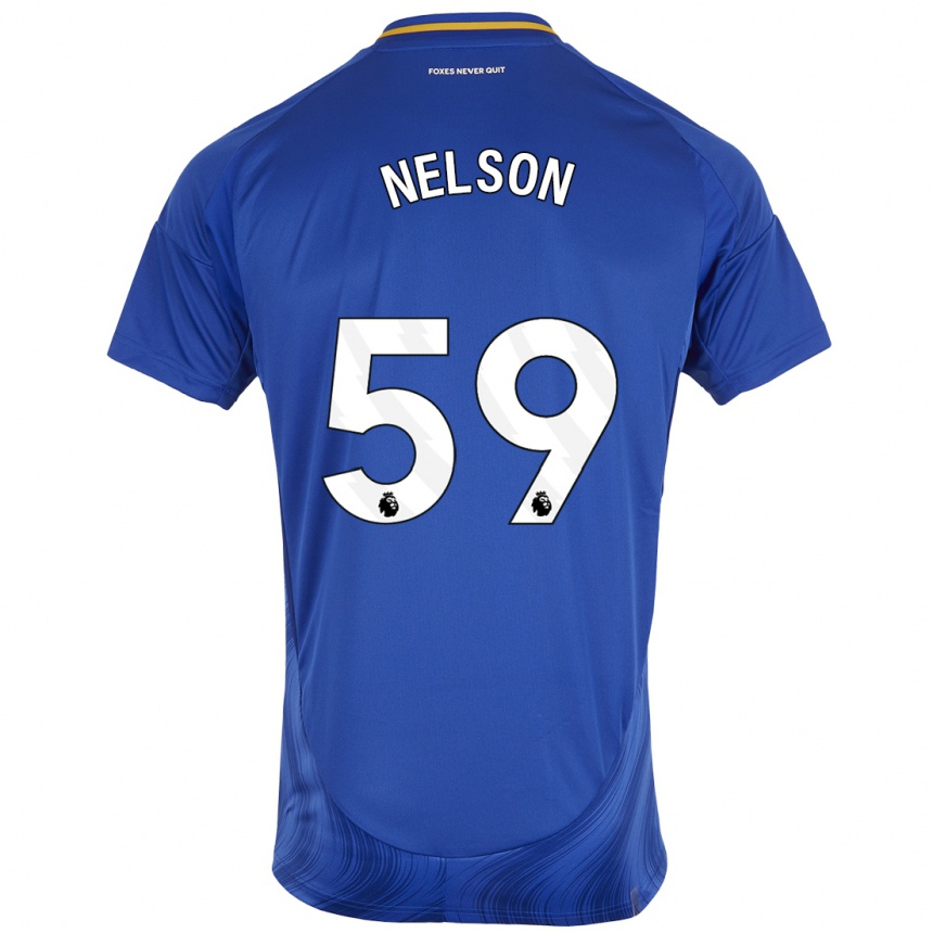 Vaikiškas Ronny Nelson #59 Mėlyna Balta Namų Marškinėliai 2024/25 T-Shirt