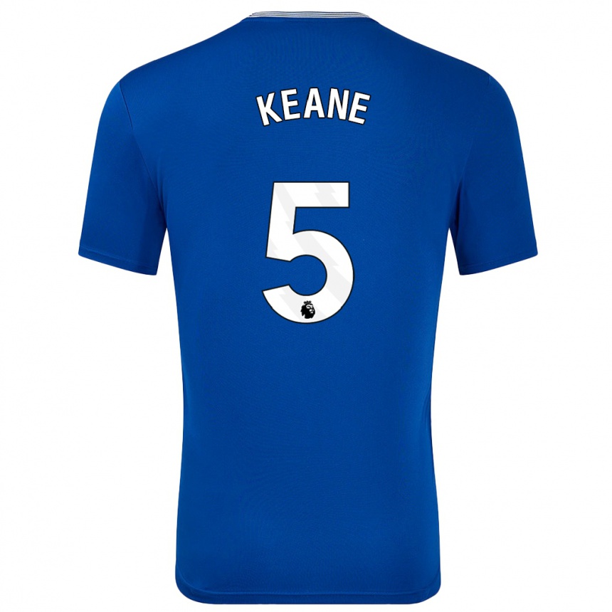 Vaikiškas Michael Keane #5 Mėlyna Su Namų Marškinėliai 2024/25 T-Shirt