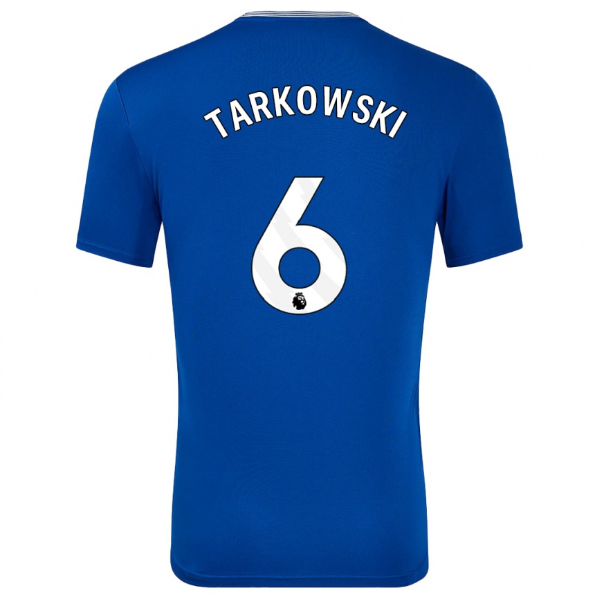 Vaikiškas James Tarkowski #6 Mėlyna Su Namų Marškinėliai 2024/25 T-Shirt