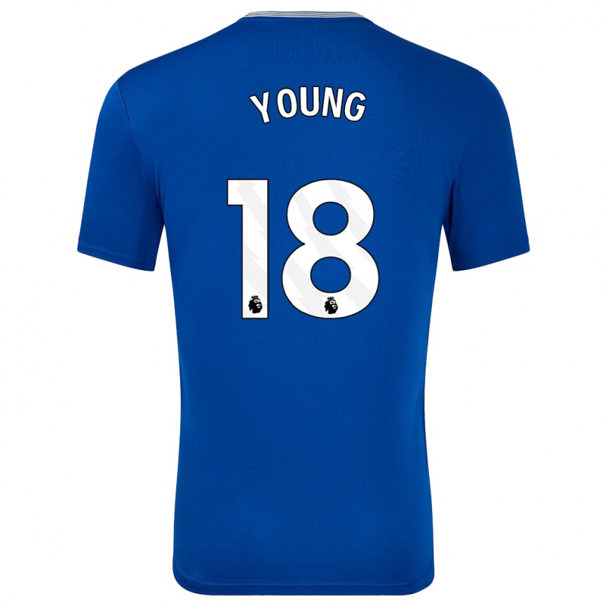 Vaikiškas Ashley Young #18 Mėlyna Su Namų Marškinėliai 2024/25 T-Shirt