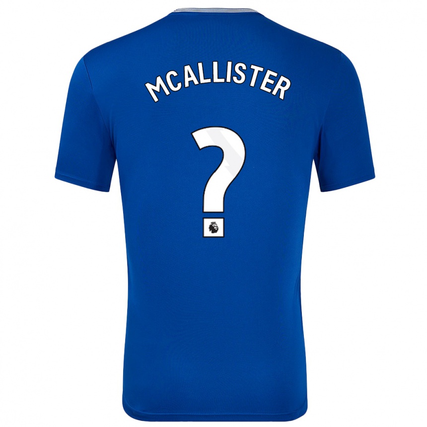 Vaikiškas Sean Mcallister #0 Mėlyna Su Namų Marškinėliai 2024/25 T-Shirt