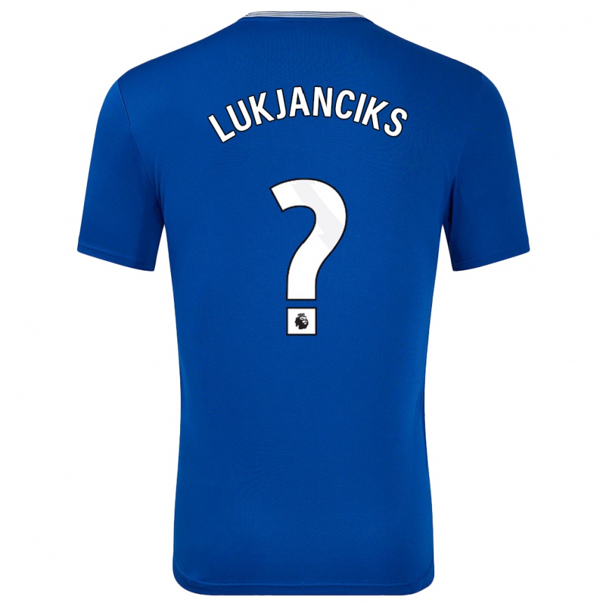 Vaikiškas Douglass Lukjanciks #0 Mėlyna Su Namų Marškinėliai 2024/25 T-Shirt