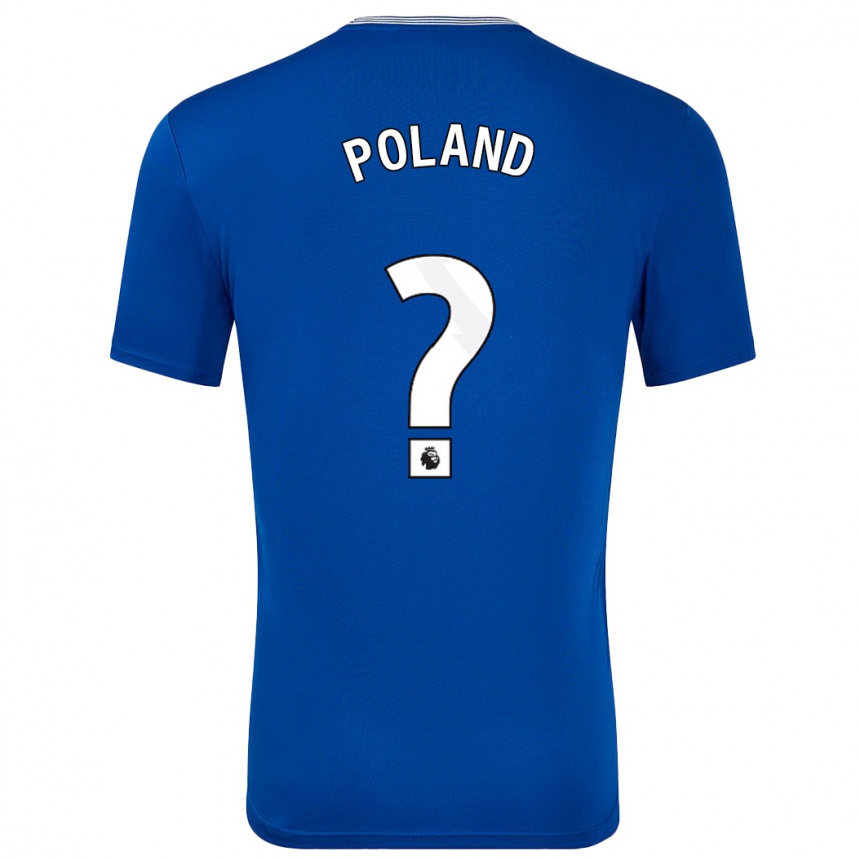 Vaikiškas Louis Poland #0 Mėlyna Su Namų Marškinėliai 2024/25 T-Shirt