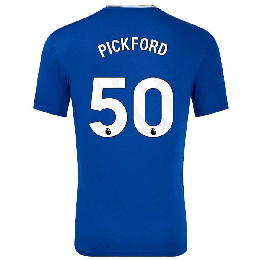 Vaikiškas George Pickford #50 Mėlyna Su Namų Marškinėliai 2024/25 T-Shirt