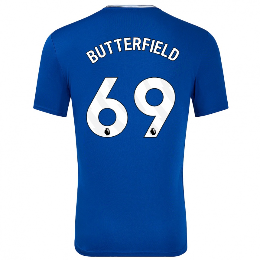 Vaikiškas Luke Butterfield #69 Mėlyna Su Namų Marškinėliai 2024/25 T-Shirt