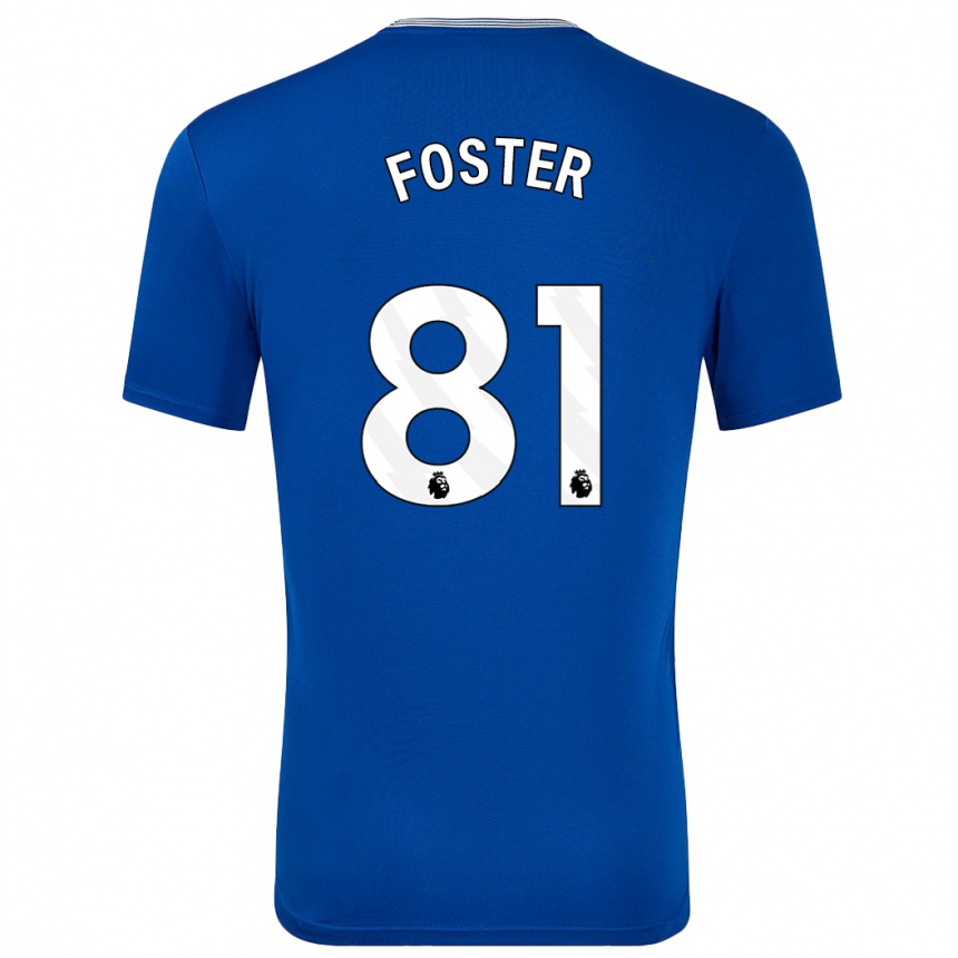 Vaikiškas Harvey Foster #81 Mėlyna Su Namų Marškinėliai 2024/25 T-Shirt