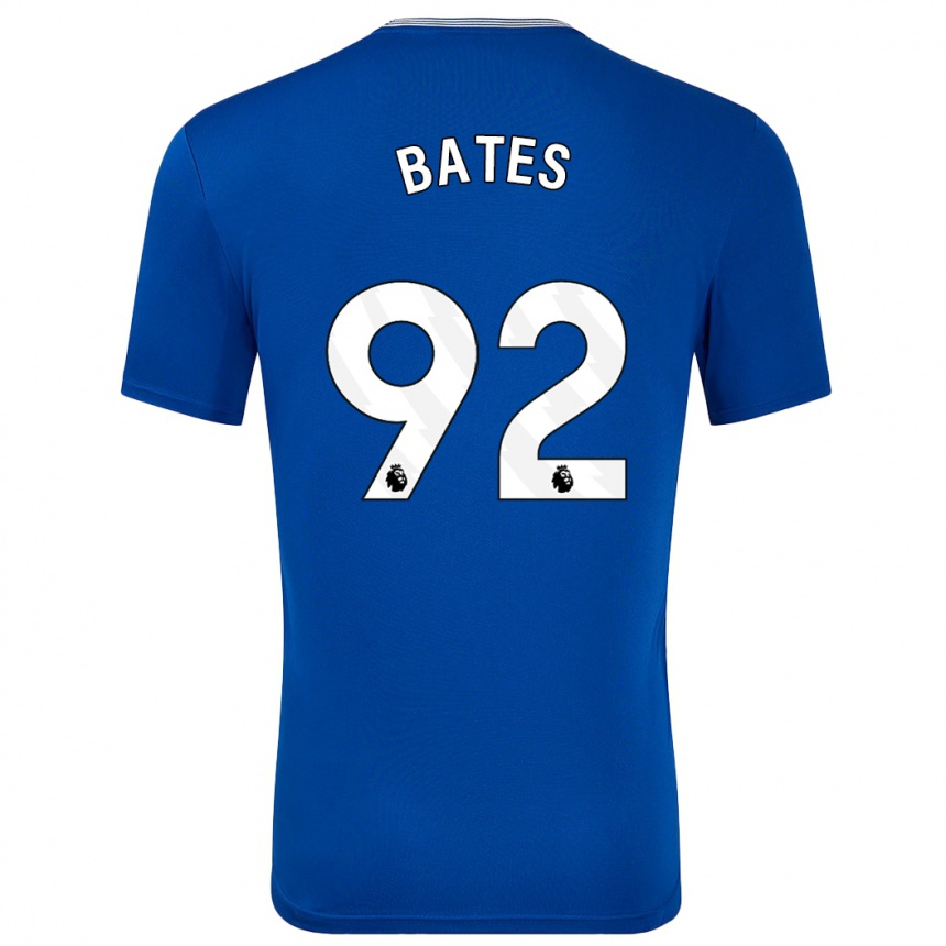 Vaikiškas Callum Bates #92 Mėlyna Su Namų Marškinėliai 2024/25 T-Shirt