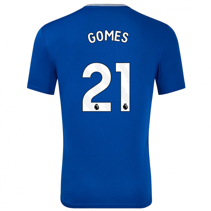 Vaikiškas André Gomes #21 Mėlyna Su Namų Marškinėliai 2024/25 T-Shirt