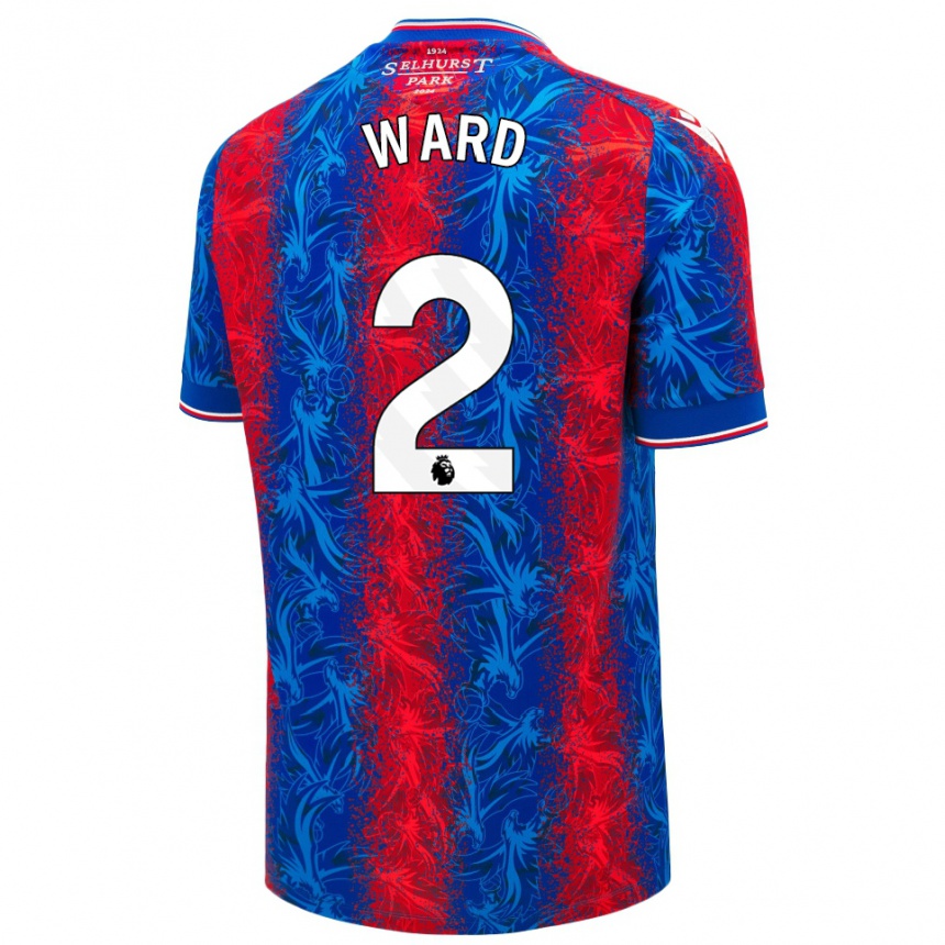 Vaikiškas Joel Ward #2 Raudonos Mėlynos Juostelės Namų Marškinėliai 2024/25 T-Shirt