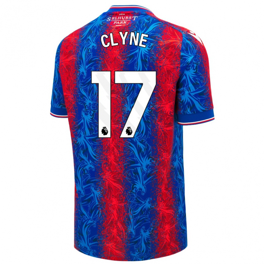 Vaikiškas Nathaniel Clyne #17 Raudonos Mėlynos Juostelės Namų Marškinėliai 2024/25 T-Shirt