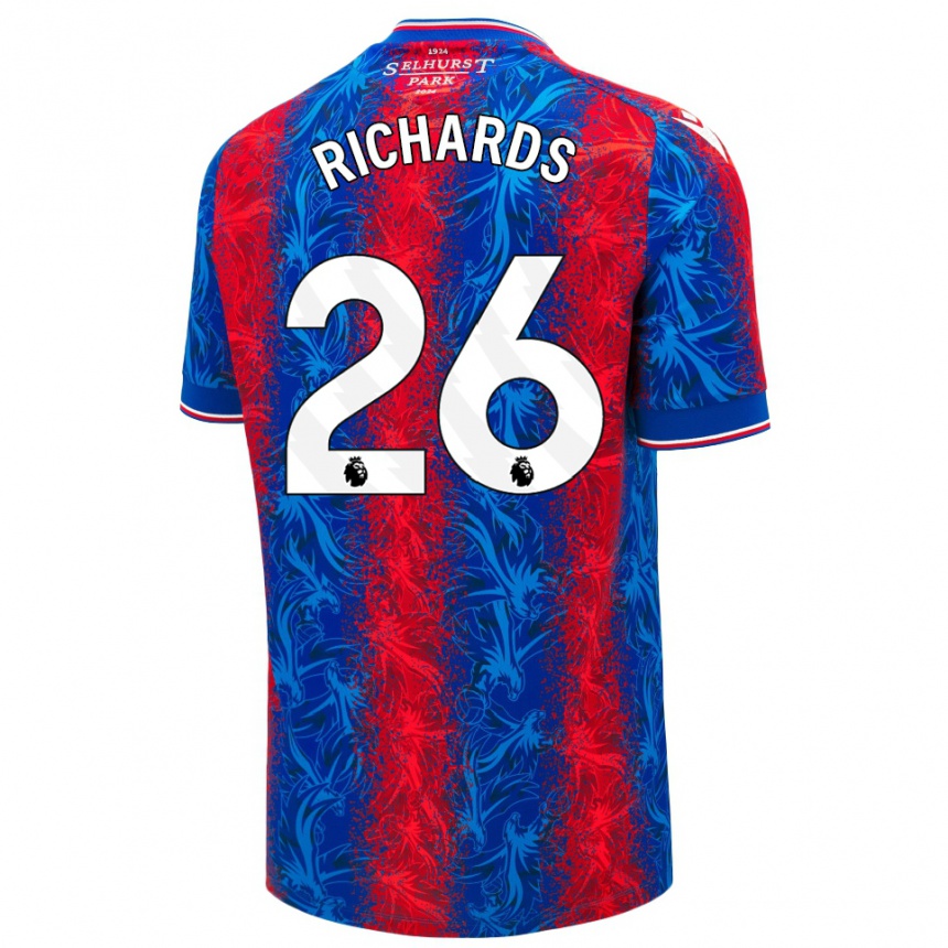 Vaikiškas Chris Richards #26 Raudonos Mėlynos Juostelės Namų Marškinėliai 2024/25 T-Shirt