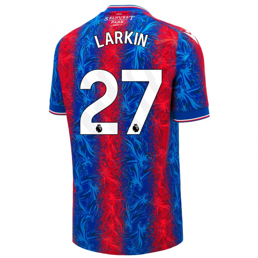 Vaikiškas Abbie Larkin #27 Raudonos Mėlynos Juostelės Namų Marškinėliai 2024/25 T-Shirt