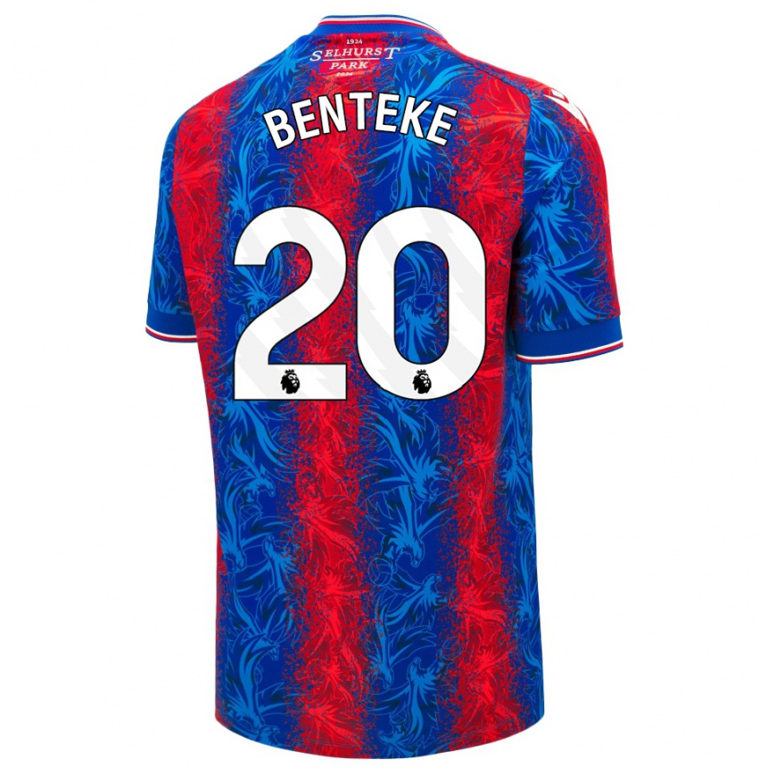 Vaikiškas Christian Benteke #20 Raudonos Mėlynos Juostelės Namų Marškinėliai 2024/25 T-Shirt