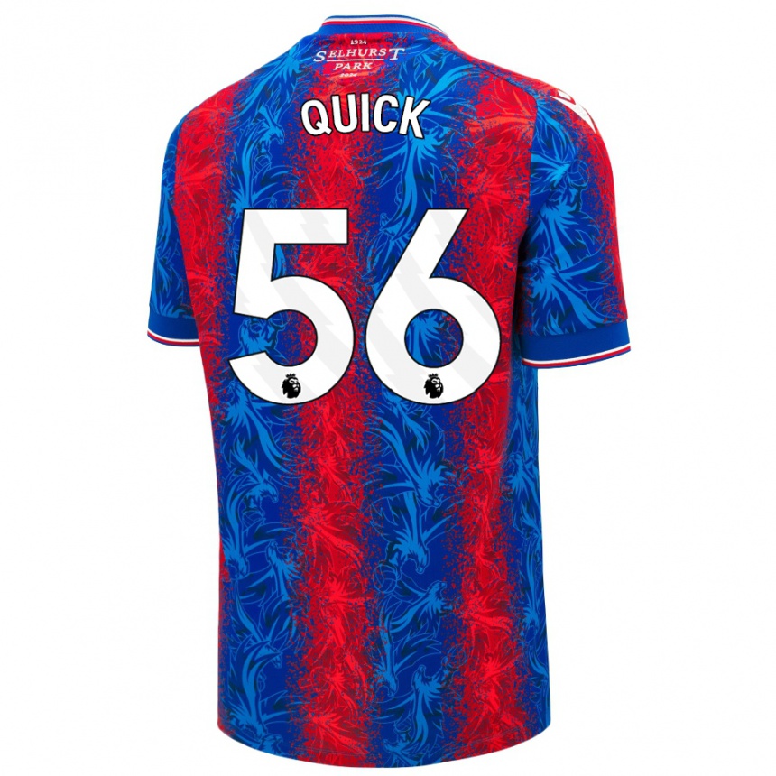 Vaikiškas Daniel Quick #56 Raudonos Mėlynos Juostelės Namų Marškinėliai 2024/25 T-Shirt