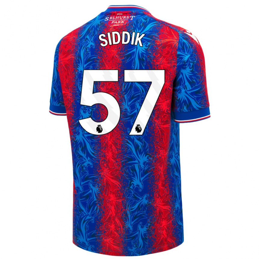 Vaikiškas Cardo Siddik #57 Raudonos Mėlynos Juostelės Namų Marškinėliai 2024/25 T-Shirt