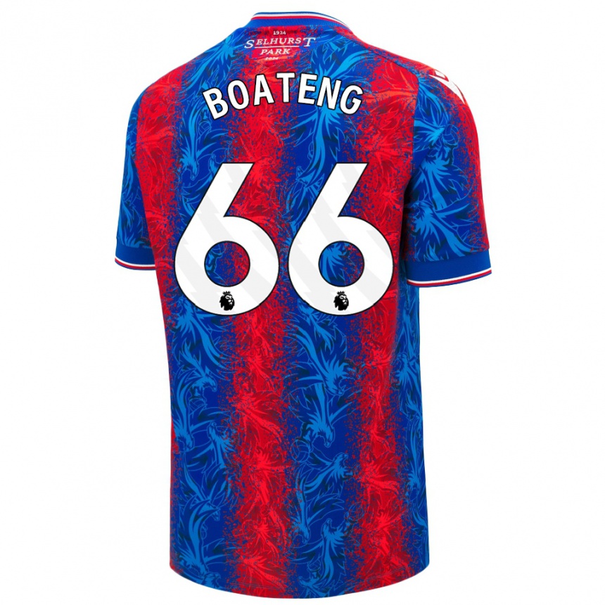 Vaikiškas David Boateng #66 Raudonos Mėlynos Juostelės Namų Marškinėliai 2024/25 T-Shirt